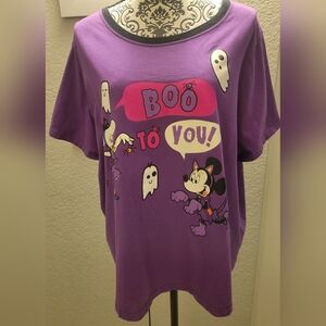 Disney‎ Purple Halloween Shirt Size 2X